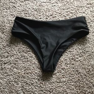 Black High Waisted Cheeky Bikini Bottoms